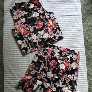 Cute floral 2 piece set